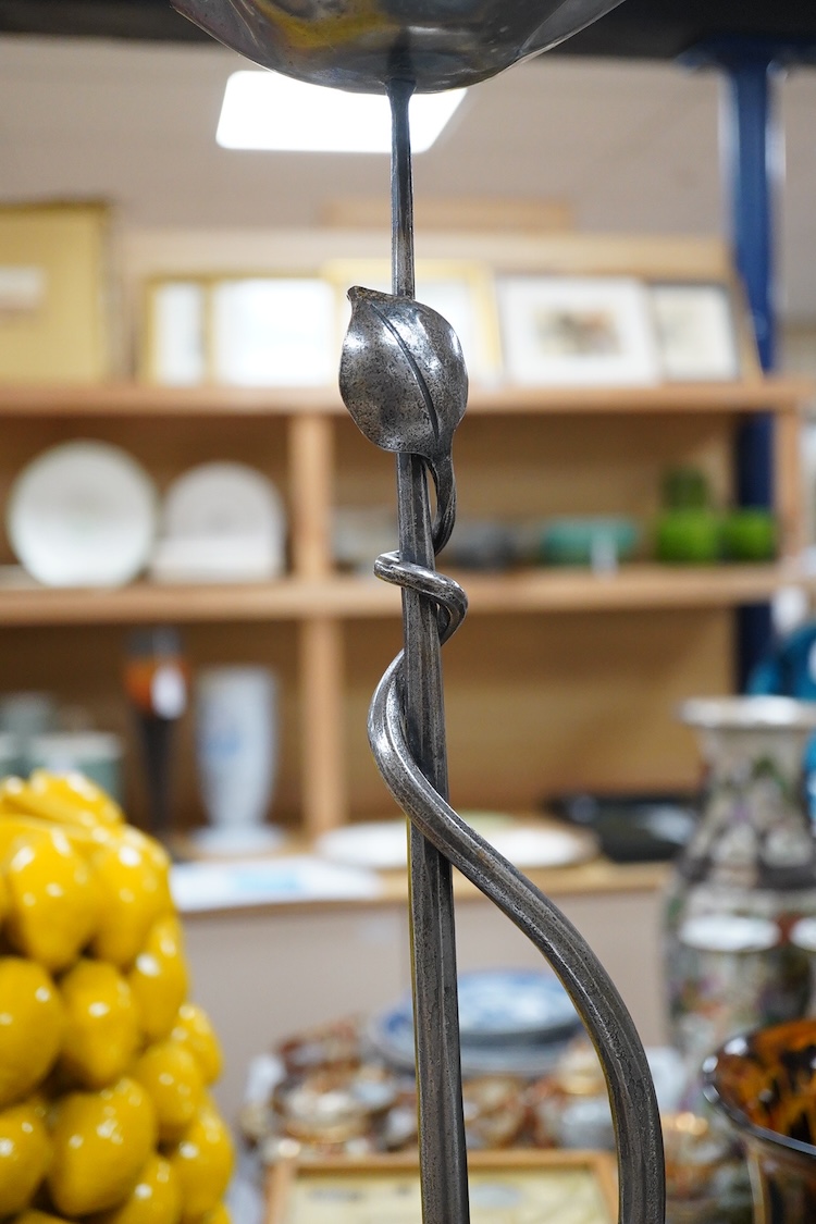 Two pairs of Belltrees Forge candlesticks, 49cm